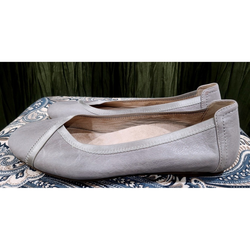 Vionic Caroll Light‎ Grey Leather Ballet Flats Orthotic Support Womens Size 9 - Picture 4 of 8